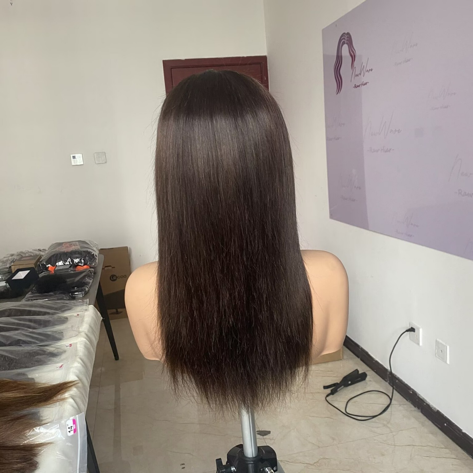 BOPP Hair 1, a 14-inch Straight human-hair wig in Dark Brown
