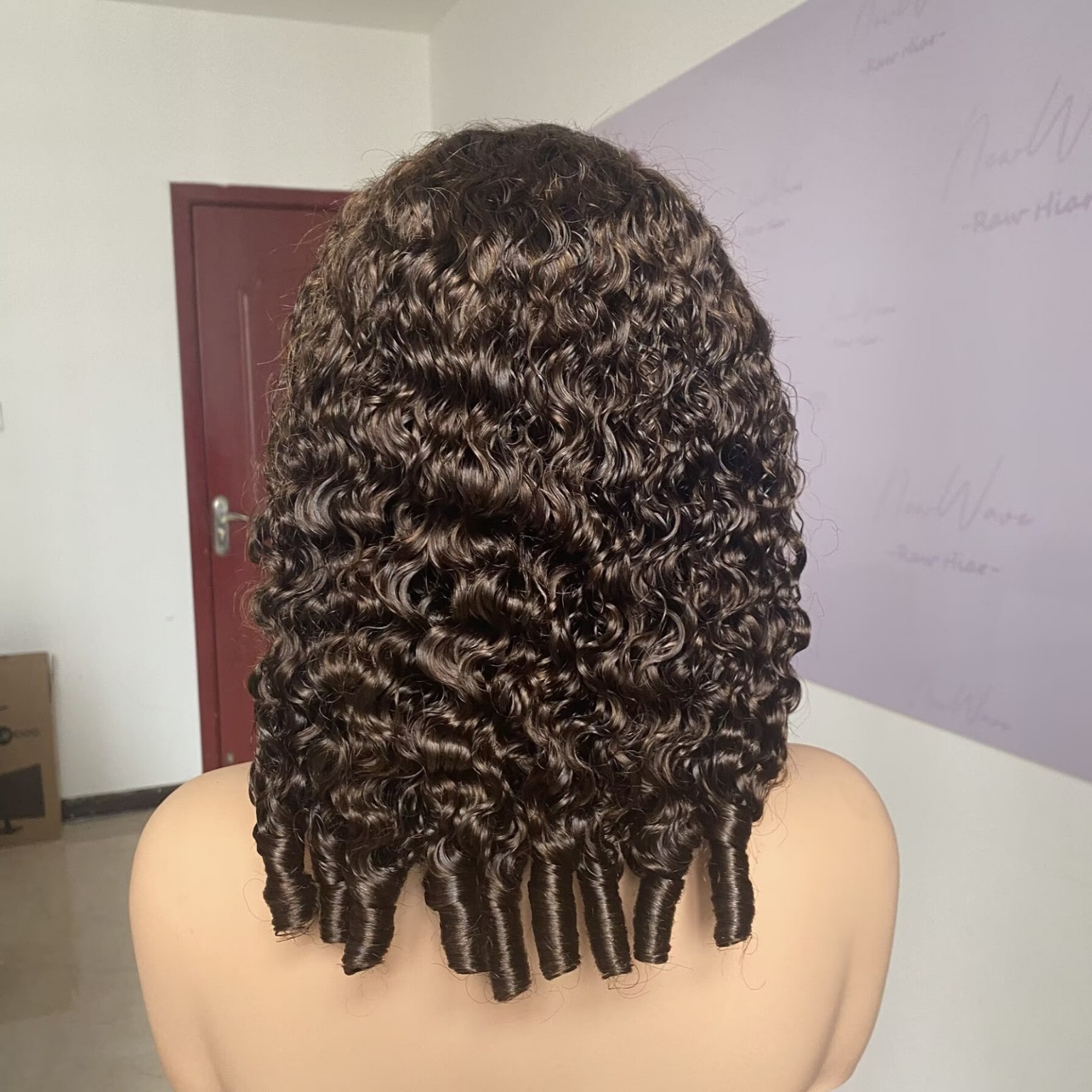 BOPP Hair 13, a 14-inch Deep Wave human-hair wig in Warm Rich Brown