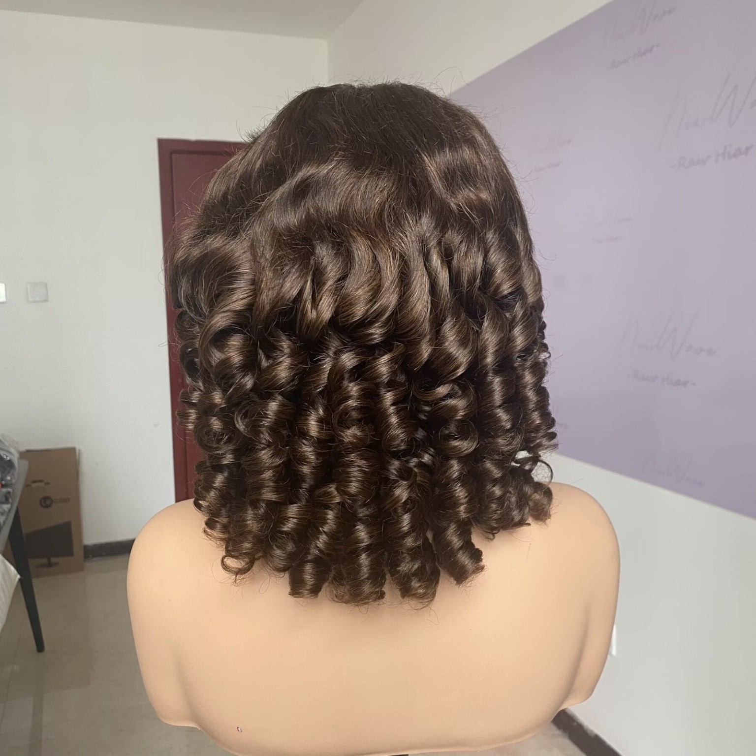 BOPP Hair 18, a 14-inch Loose Wave human-hair wig in Warm Rich Brown