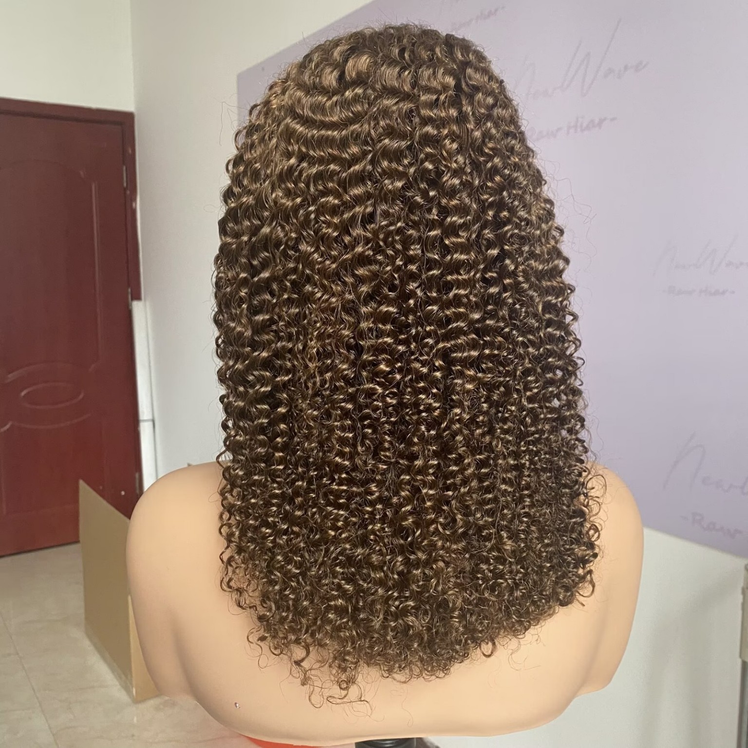BOPP Hair 21, a 14-inch Kinky Curly human-hair wig in Warm Rich Brown