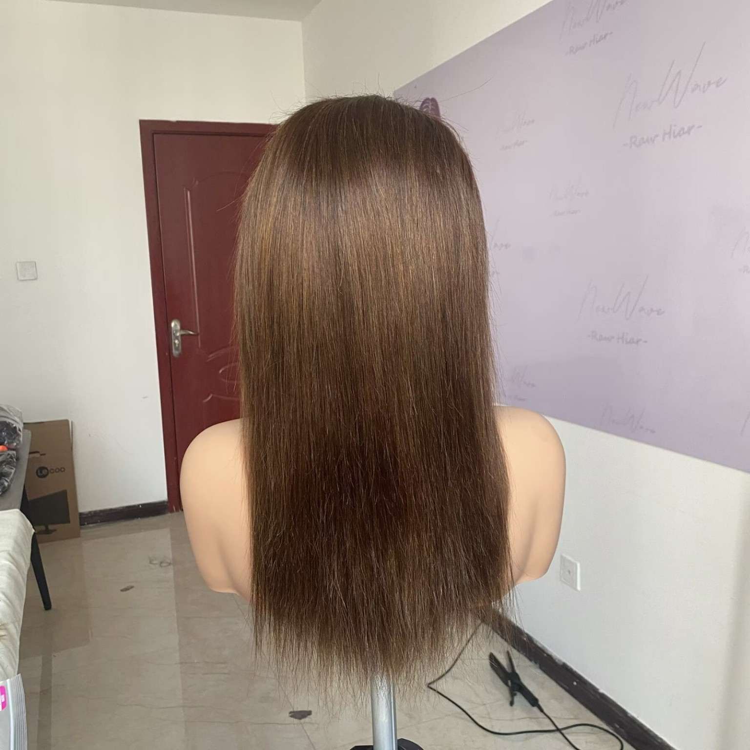 BOPP Hair 4, a 14-inch Straight human-hair wig in Warm Rich Brown